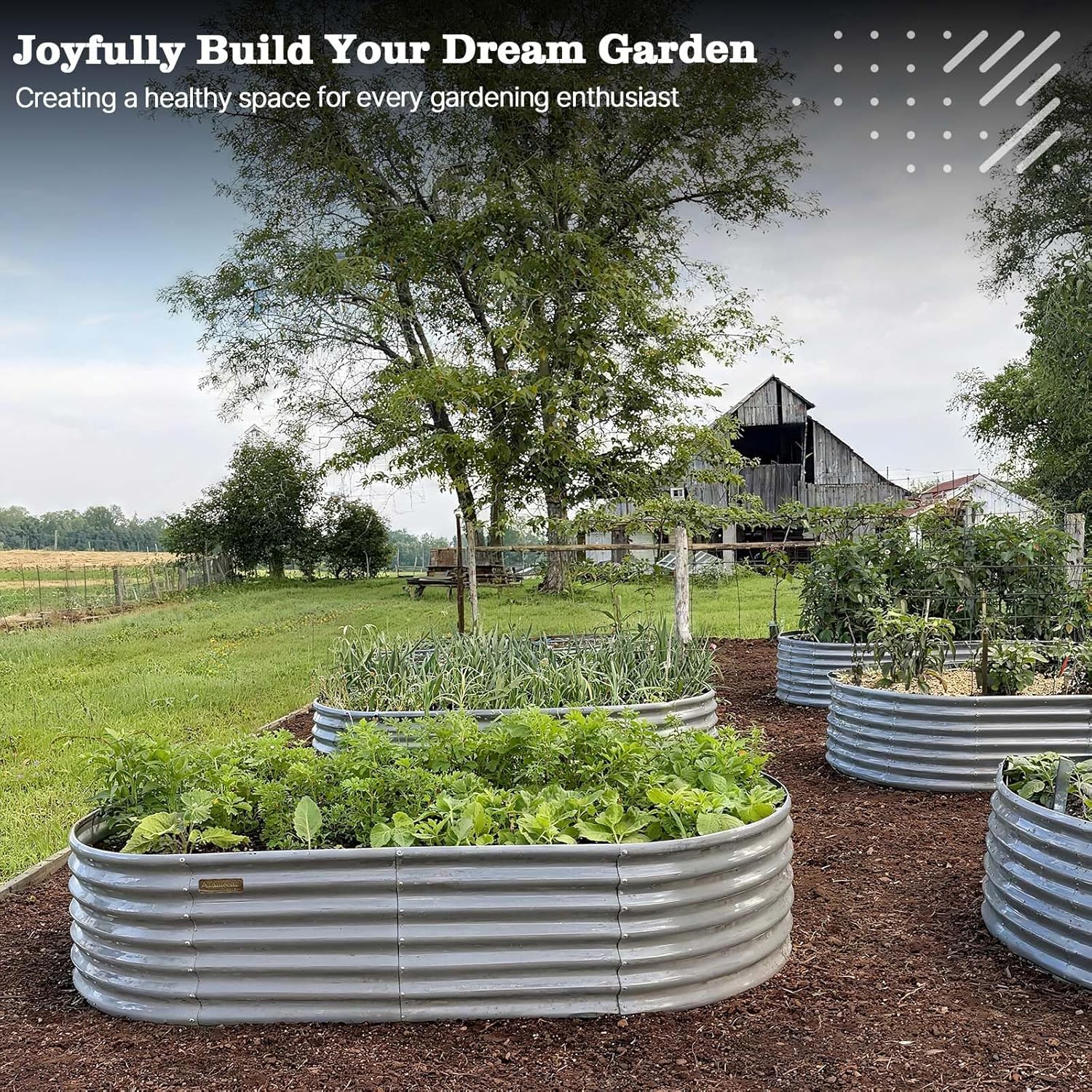 Joyfully Build Your Dream Garden - Oval Raised Garden Bed 