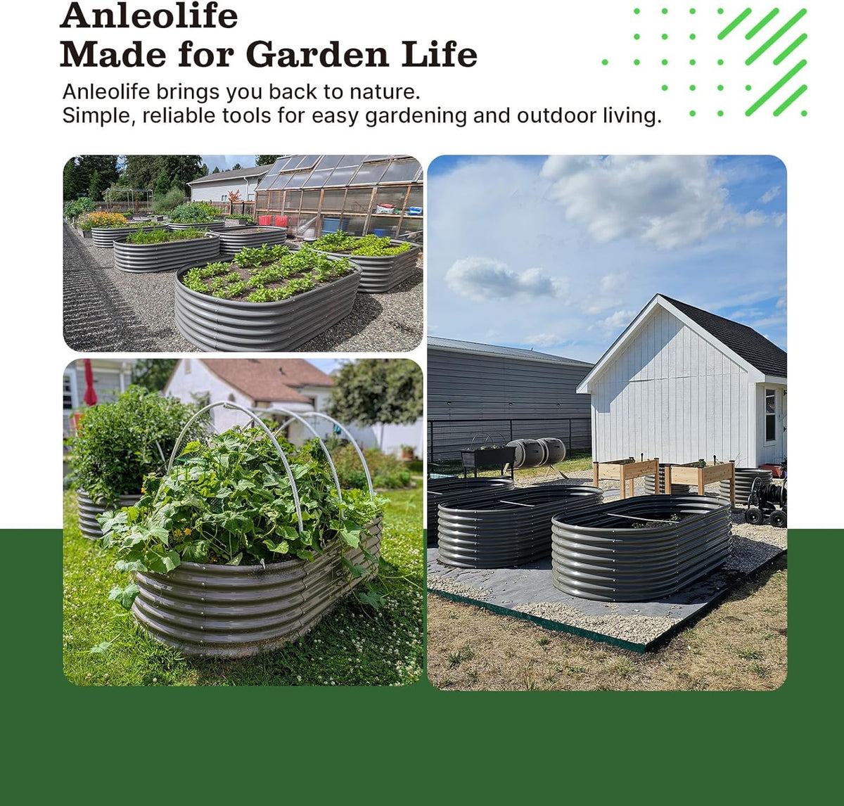 Made for Garden Life - Oval Raised Garden Bed 