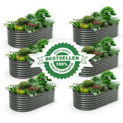 24" Extra Tall 8x4 ft Easy Assembly Raised Garden Beds (Set of 6) - Anleolife