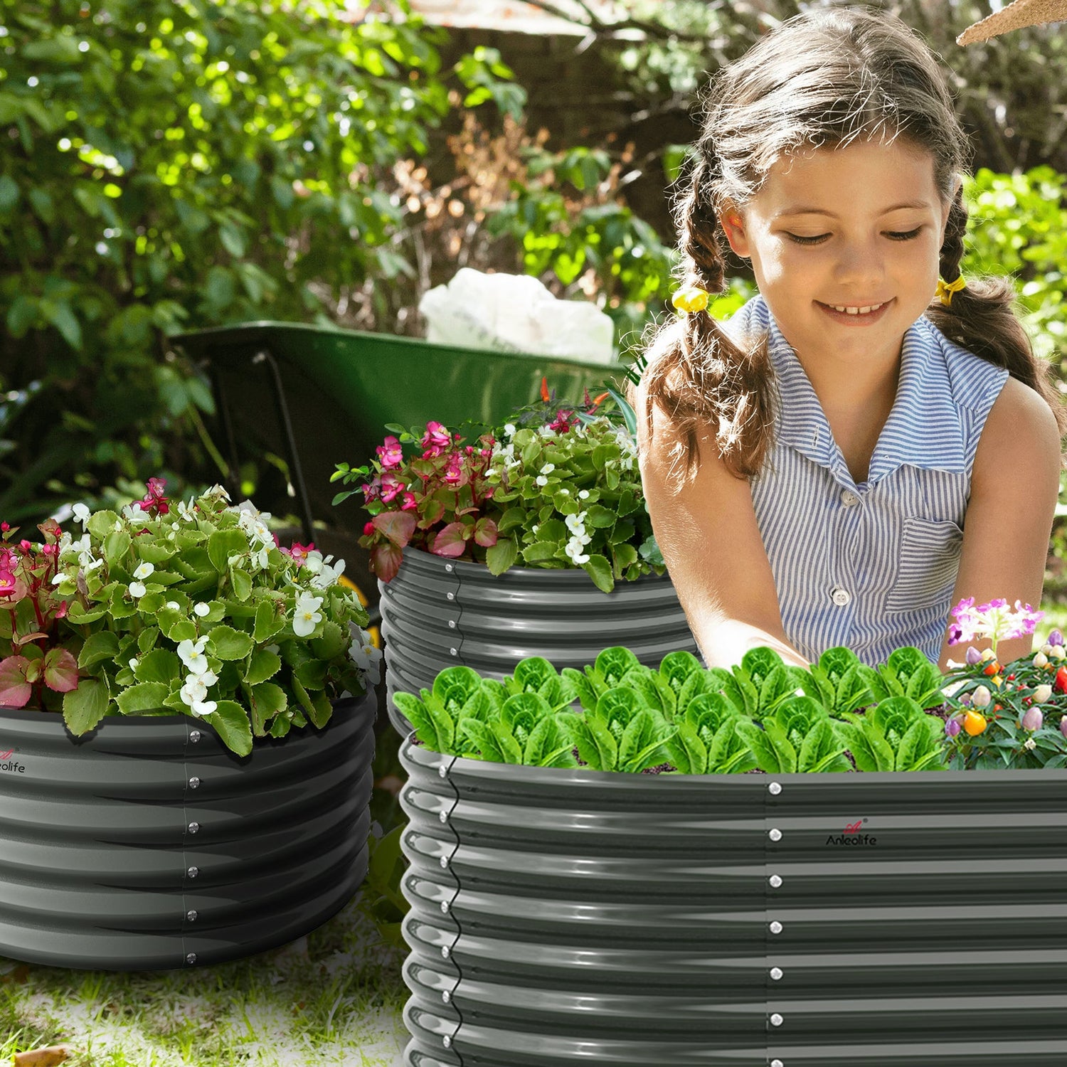 18"–24" Tall Sturdy Raised Garden Beds (Set of 4) - Anleolife