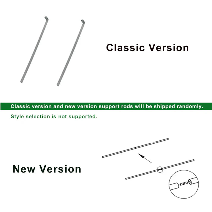 Bracing Rods for DIY Garden Beds – Two Short Rods Connect to Longer Rod