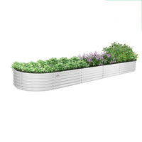 18" Tall 12x3 ft Galvanized Steel Raised Garden Bed