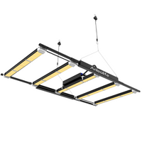 300W Stretchable LED Grow Lights Samsung LM301H EVO Diodes Full Spectrum Lamp(Black) - Anleolife